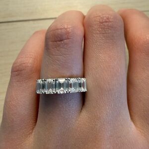 5 stone 2.03 ctw natural diamond ring set in platinum with GIA reports